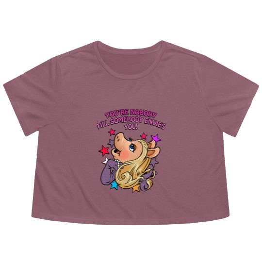 Discover Miss Puppet Character Piggy  Love You Flowy Cropped Tees
