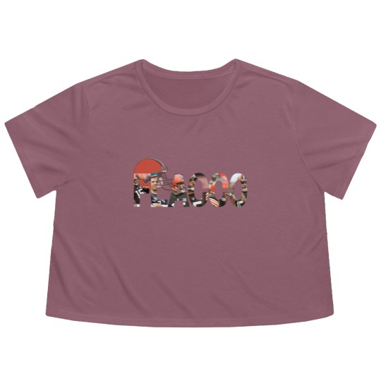 Discover Joe Flacco Cleveland Football Flowy Cropped Tees