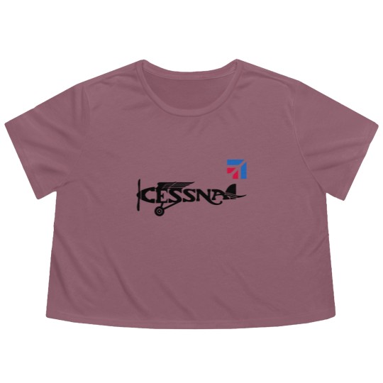 Discover Cessna Aircraft Aviation Airplane House Flags Flowy Cropped Tees