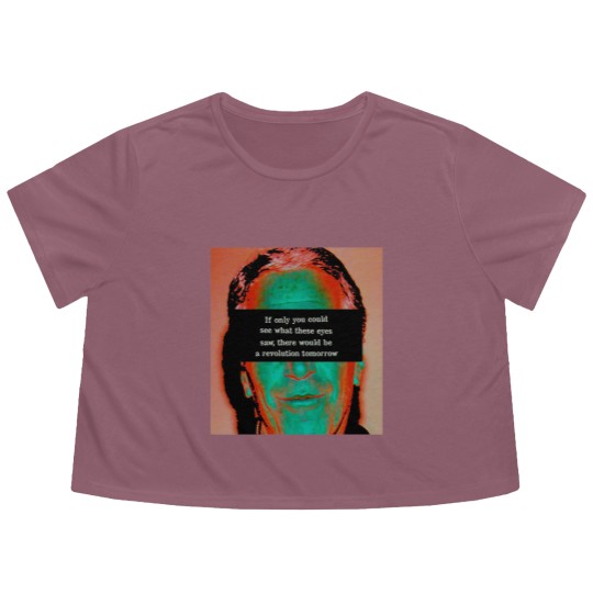 Discover Jeffrey Epstein Cover-up Protest Flowy Cropped Tees