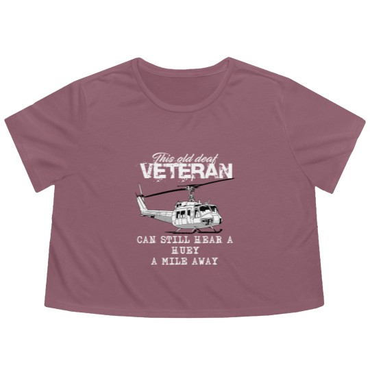 Discover Uh1 Huey Helicopter T Army Aviation Veteran Flowy Cropped Tees