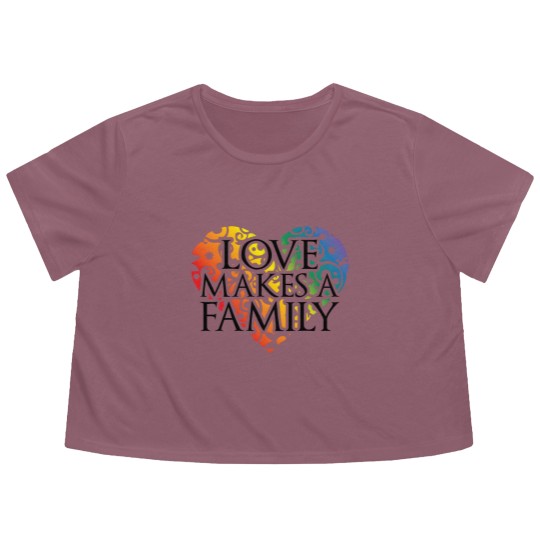 Discover LOVE Makes A Family Flowy Cropped Tees