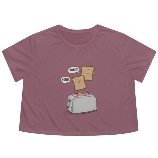 Discover Toast Yeah Flowy Cropped Tees