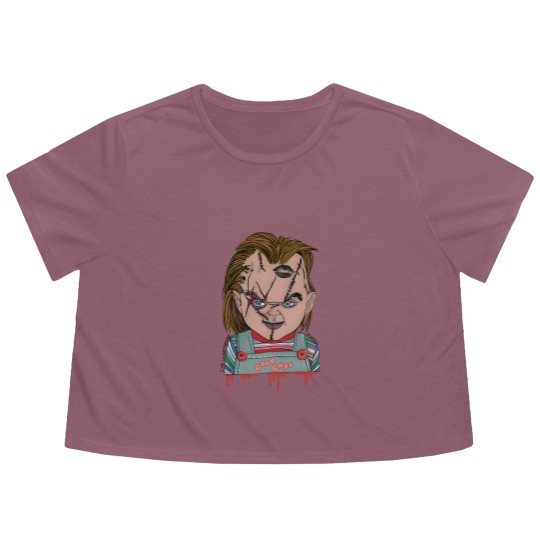 Discover Chucky Kids Flowy Cropped Tees - Child's play Flowy Cropped Tees