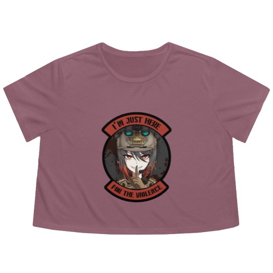 Discover Tactical Waifu Operator Anime Art 2 Flowy Cropped Tees