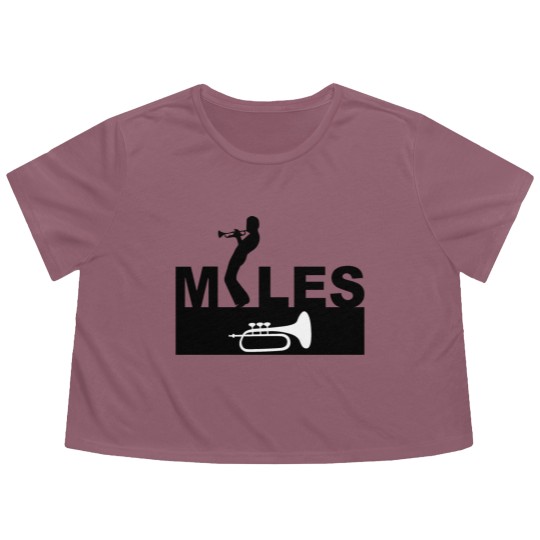 Discover trumpet Miles Davis Flowy Cropped Tees