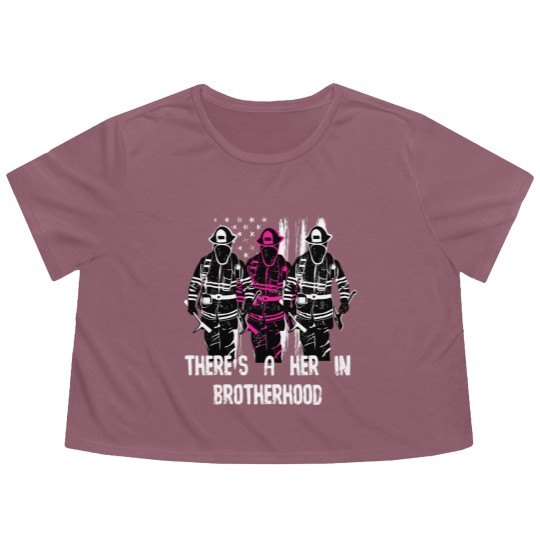 Discover Female Firefighter Women Brotherhood Flowy Cropped Tees
