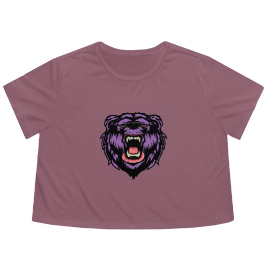 Discover Angry Bear Aggressive Flowy Cropped Tees
