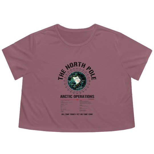 Discover The North Pole - Arctic Operations Flowy Cropped Tees (dk)