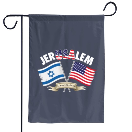 Discover jerusalem israel usa american flag Garden Flags