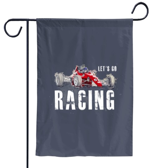 Discover Let's Go Racing - Racing Car - Garden Flags