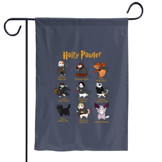 Discover Vintage Funny Hairy Pawter Garden Flags - Garden Flags For Cat Lovers