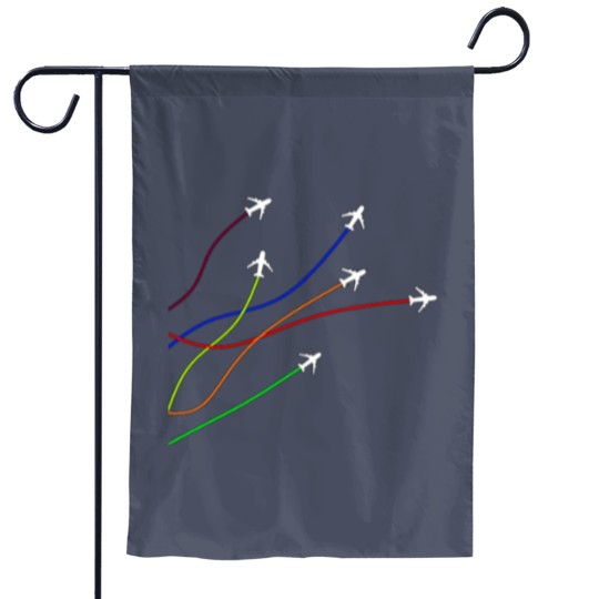 Discover Pilot airplane flying Garden Flags