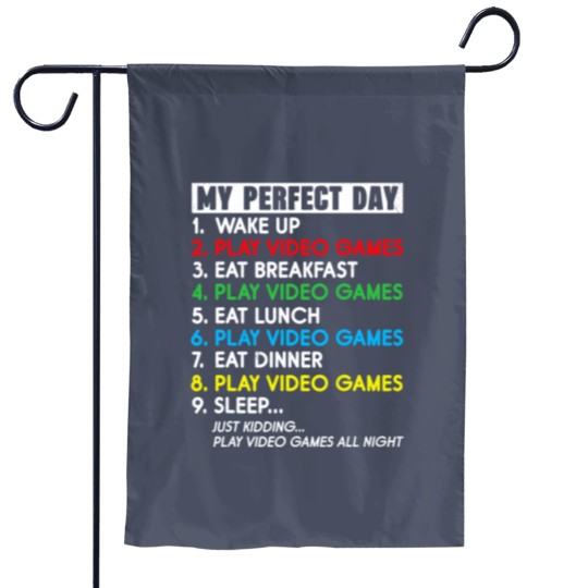 Discover My Perfect Day Video Games Garden Flags