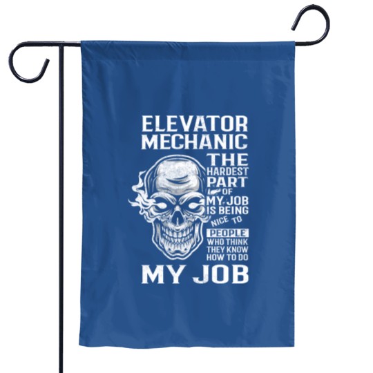 Discover Elevator Mechanic Garden Flag - Decorative Gift for Elevator Technicians