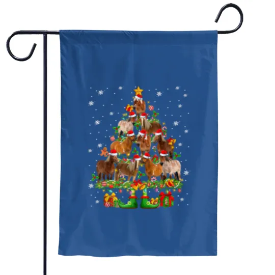 Discover Christmas Horse Tree Garden Flags
