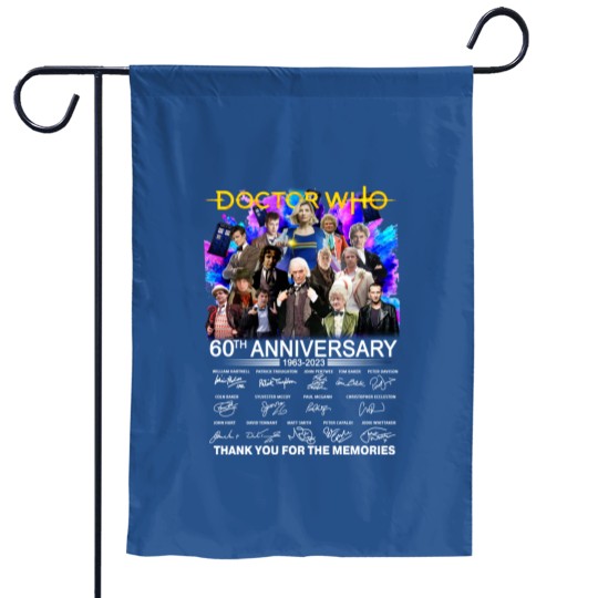 Discover Doctor Who 60th Anniversary 1963 - 2023 Signature Thank You Garden Flags