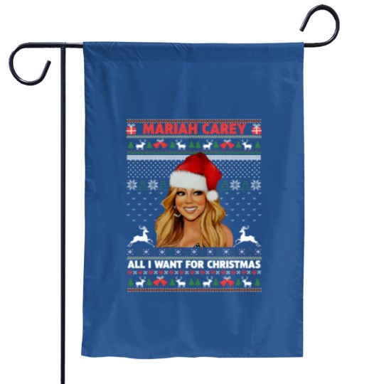 Discover Vintage Mariah Carey Christmas Sweater Garden Flag