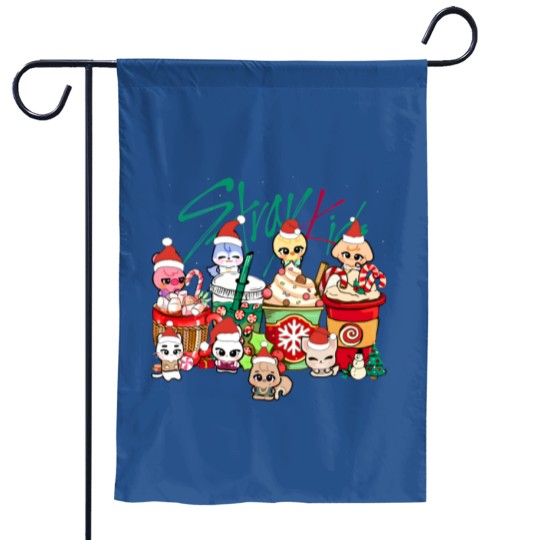 Discover Christmas SKZOO Coffee Garden Flags, Stray Kids Christmas Garden Flags