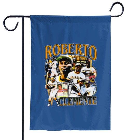 Discover Vintage 90s Graphic Style Roberto Clemente Garden Flags - Roberto Clemente Garden Flags