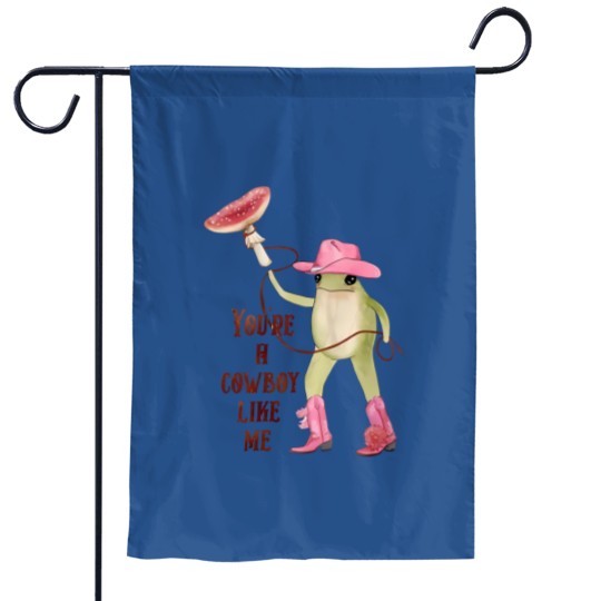 Discover You're a cowboy like me Garden Flags, Cowboy Frog Meme