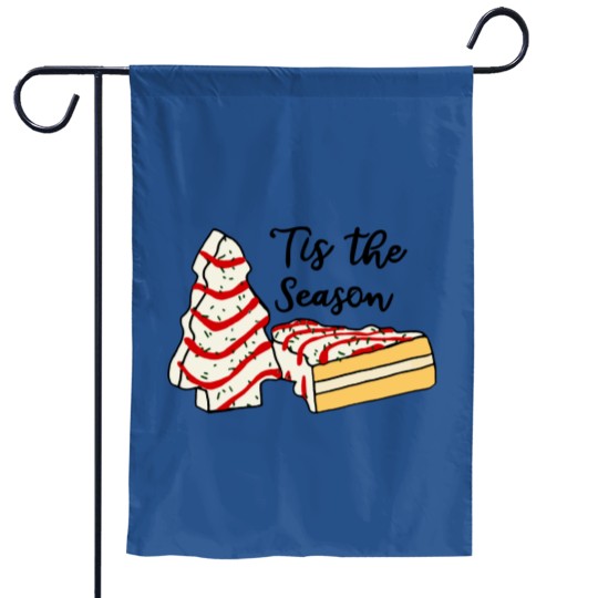 Discover Embroidered Christmas Tree Cake Garden Flags