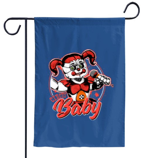 Discover Circus Baby Five Nights At Freddy's Fine Cotton Jersey Mens and Ladies Womens Garden Flags Unisex Adult Sizes