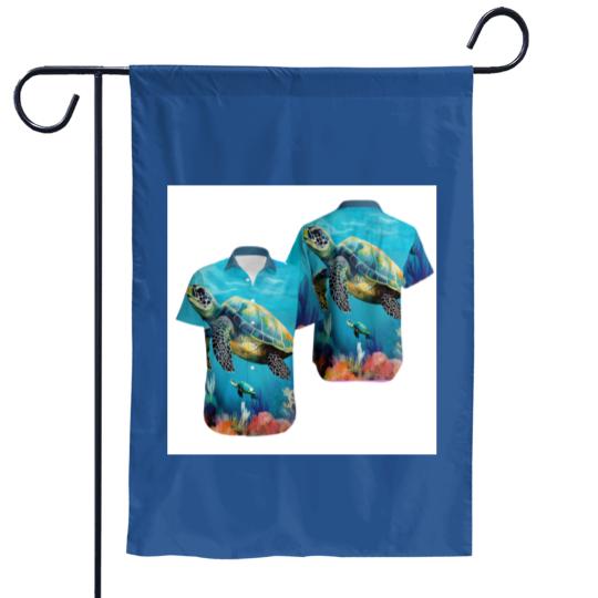Discover Sea Turtle Hawaiian Garden Flags, Turtle Lovers Summer Hawaii Garden Flags