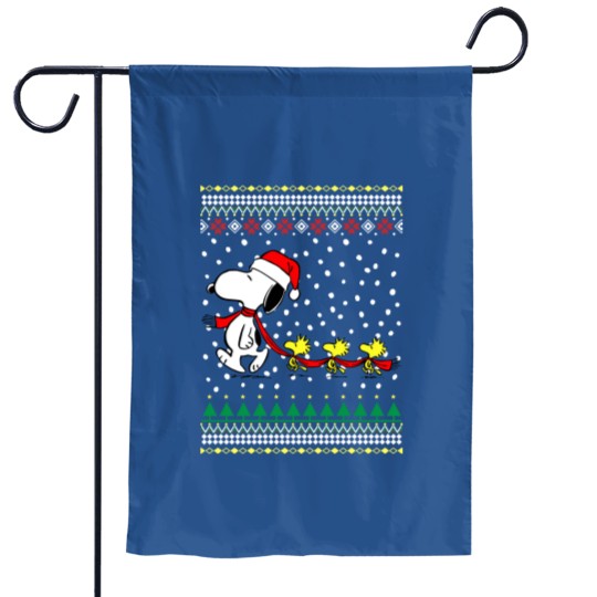 Discover Snoopy And Woodstock Christmas Garden Flags, Snoopy Garden Flags