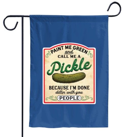 Discover Vintage Green Pickle Lover Garden Flag