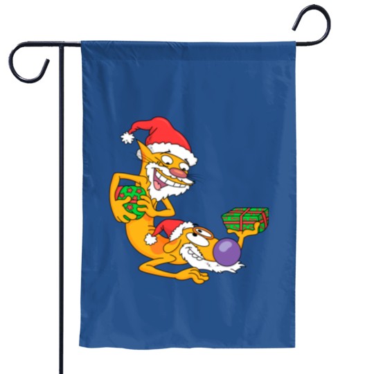 Discover catdog xmas Graphic Garden Flags
