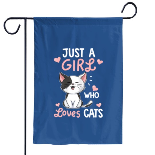 Discover Just A Girl Who Loves Cats Cute Cat Lover Gifts Garden Flags