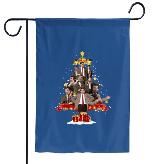 Discover Mr Bean Christmas Tree Garden Flags