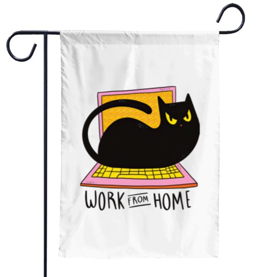 Discover Work From Home And Love Your Cat - Work From Home Cat - Garden Flags