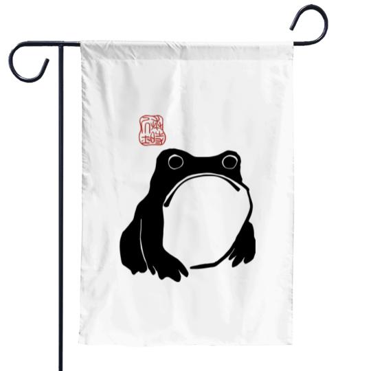 Discover Unimpressed Frog Garden Flags, Grumpy Frog  Garden Flags