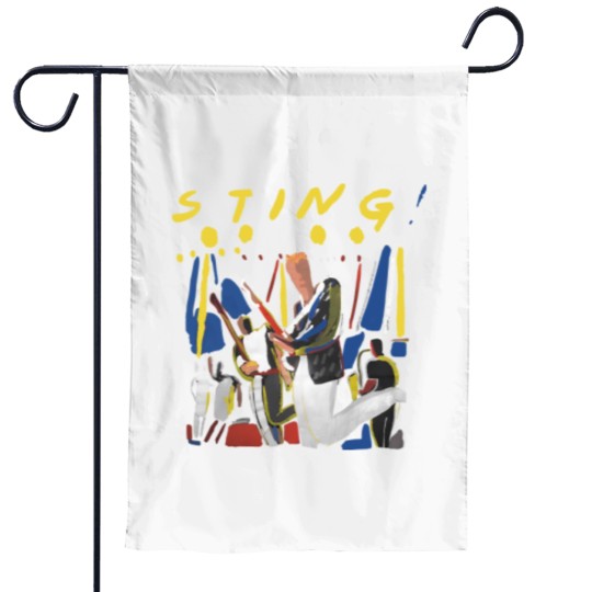 Discover Vintage 80s Sting The Police Promo Album Tour Concert Garden Flags