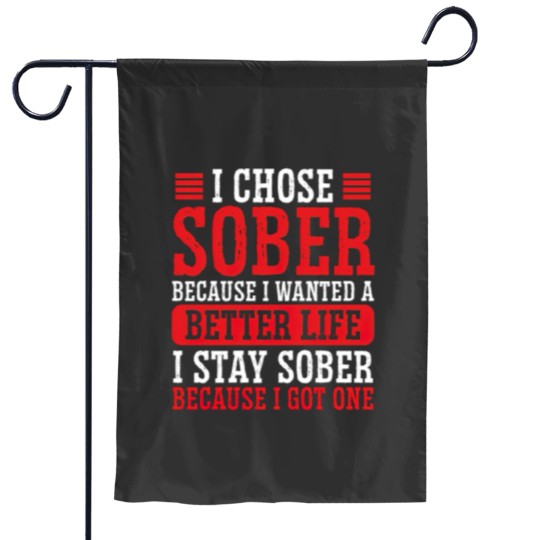 Discover Sober for better Life Sobriety Sober AF AA Sponsor Garden Flags