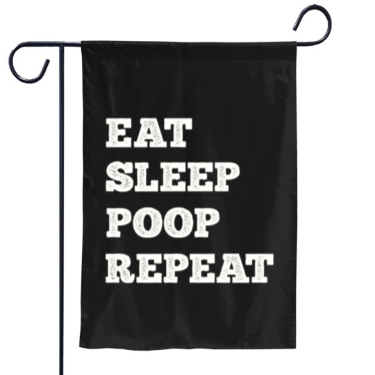 Discover Eat Sleep Poop Repeat Garden Flags