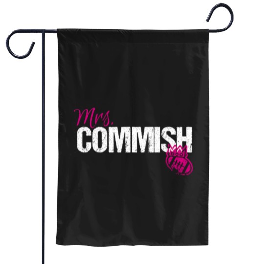 Discover Mrs. Commish Fantasy Football Commissioner Wife Garden Flags