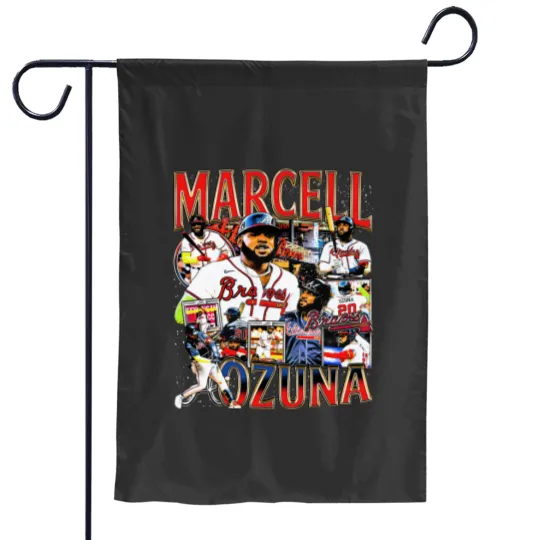Discover Vintage 90s Graphic Style Marcell Ozuna Garden Flags Vintage Sport Garden Flags