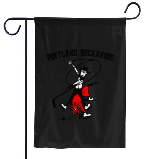Discover Portland Buckaroos - Defunct Hockey Team - Vintage/Distressed Style - Ice Hockey - Garden Flags