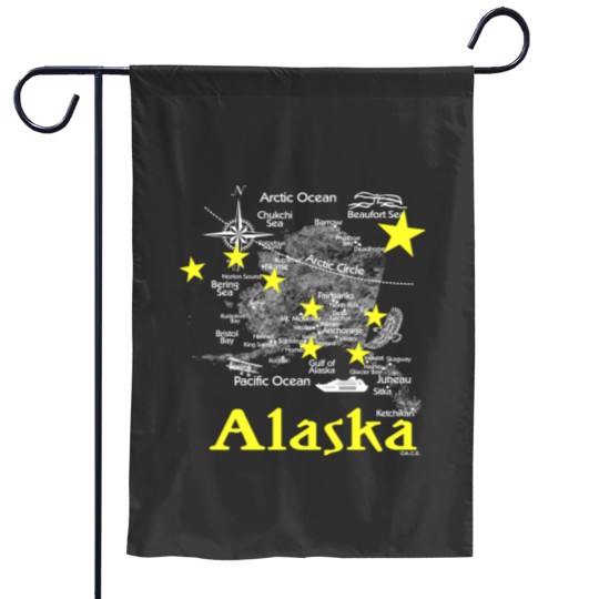 Discover vintage 90s Alaska tourist Garden Flags