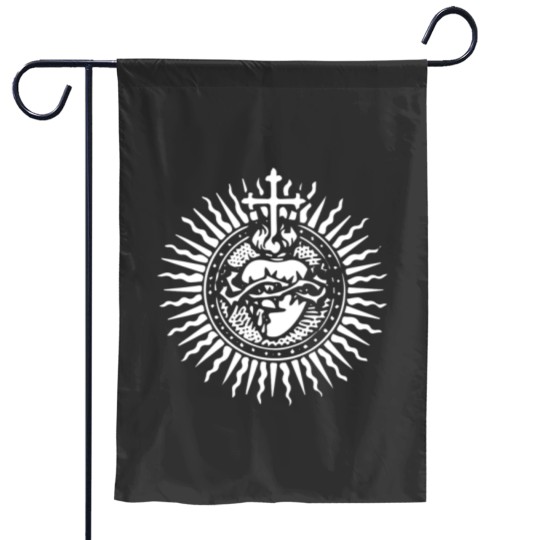 Discover Sacred Heart of Jesus Catholic Traditional Latin Mass Art Garden Flags