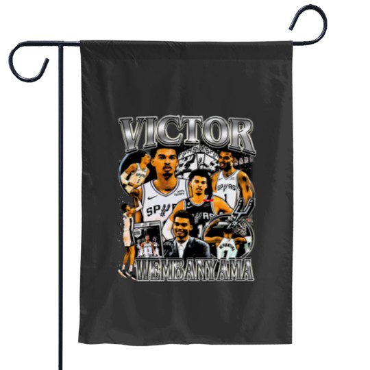 Discover Vintage 90s Graphic Style Victor Wembanyama Garden Flags