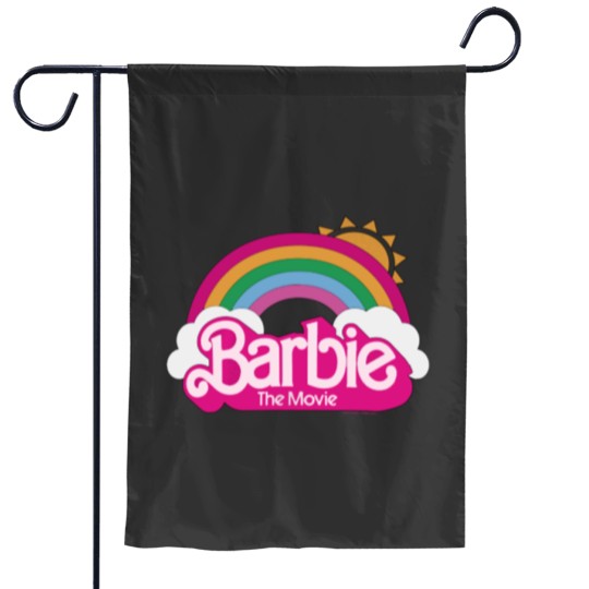 Discover Barbie The Movie - Rainbow Logo Garden Flags