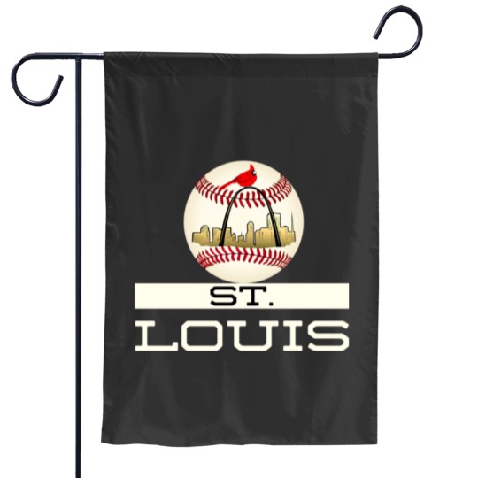 Discover St Louis Skyline Red Cardinal Garden Flags