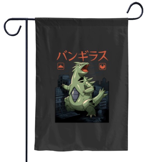Discover Tyranitar Japanese Style Garden Flags for Movie and Gaming Enthusiasts
