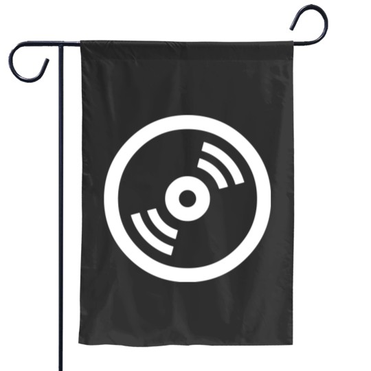 Discover Music Record Garden Flags