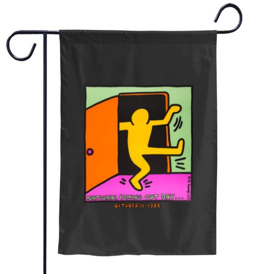 Discover vintage keith haring 1988 Garden Flags national coming out day