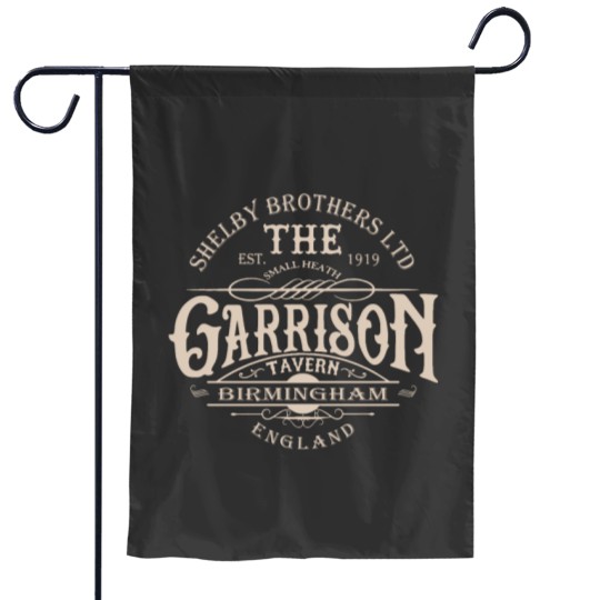 Discover THE GARRISON PEAKY BLINDERS Garden Flags